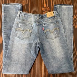 Levi’s Girl’s Distressed Skinny 711 Jeans